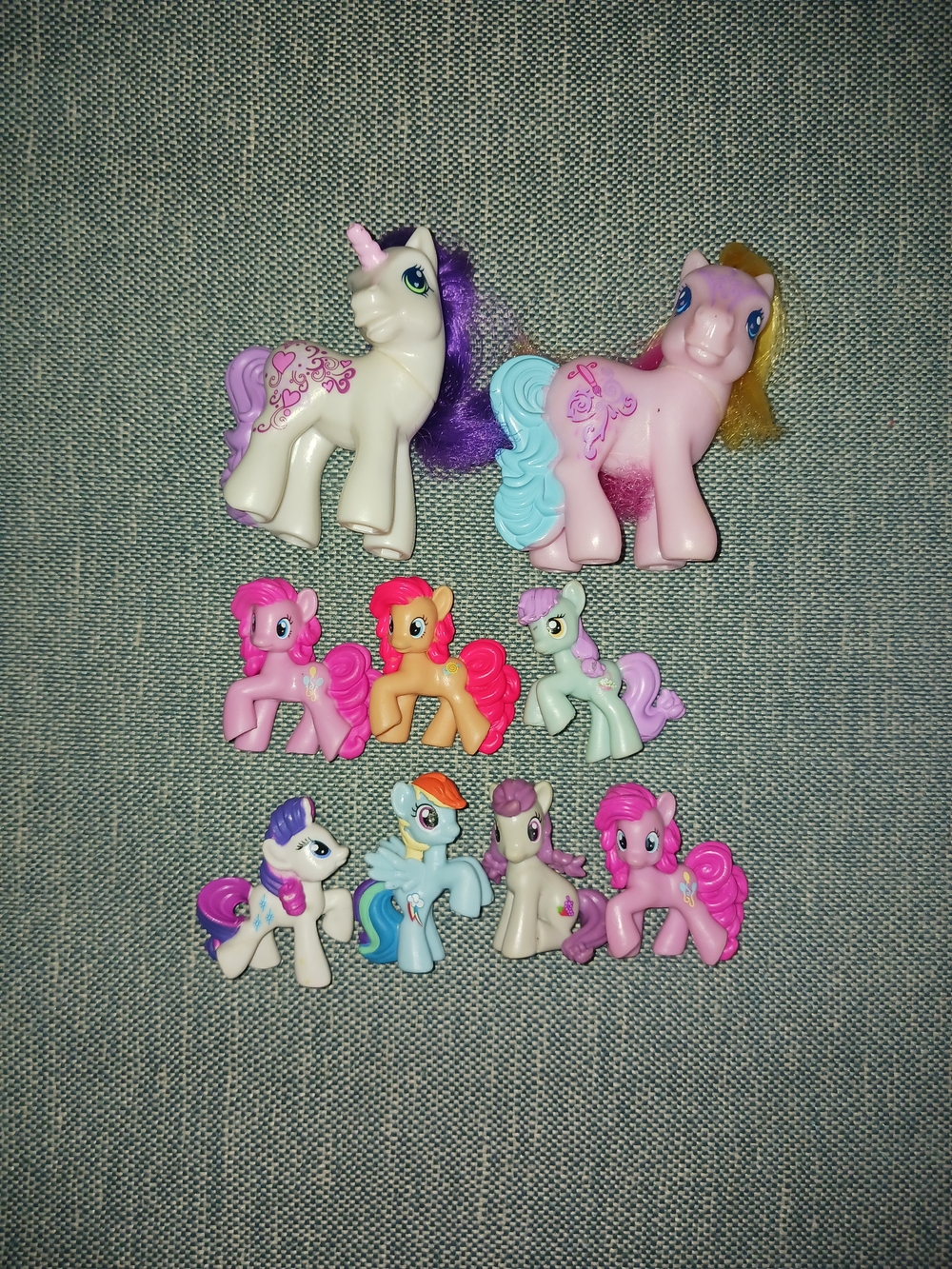 Lof Of 7 My Little Pony Mini Figures MLP G4 And 2 Small G3 Brushables